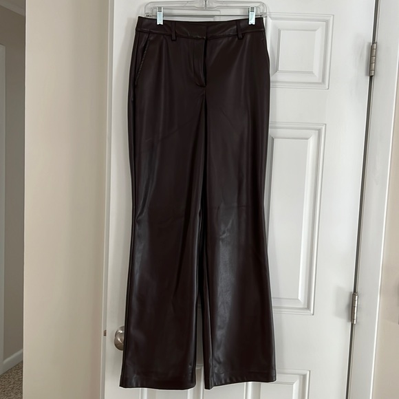 NWT Rachel Zoe faux leather wide leg pants, misses 4 - Picture 2 of 5